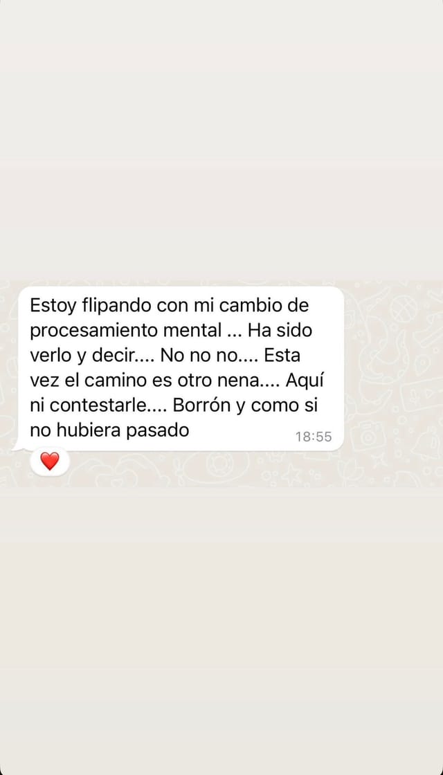 Mensaje recibido por Lara — testimonio en chat